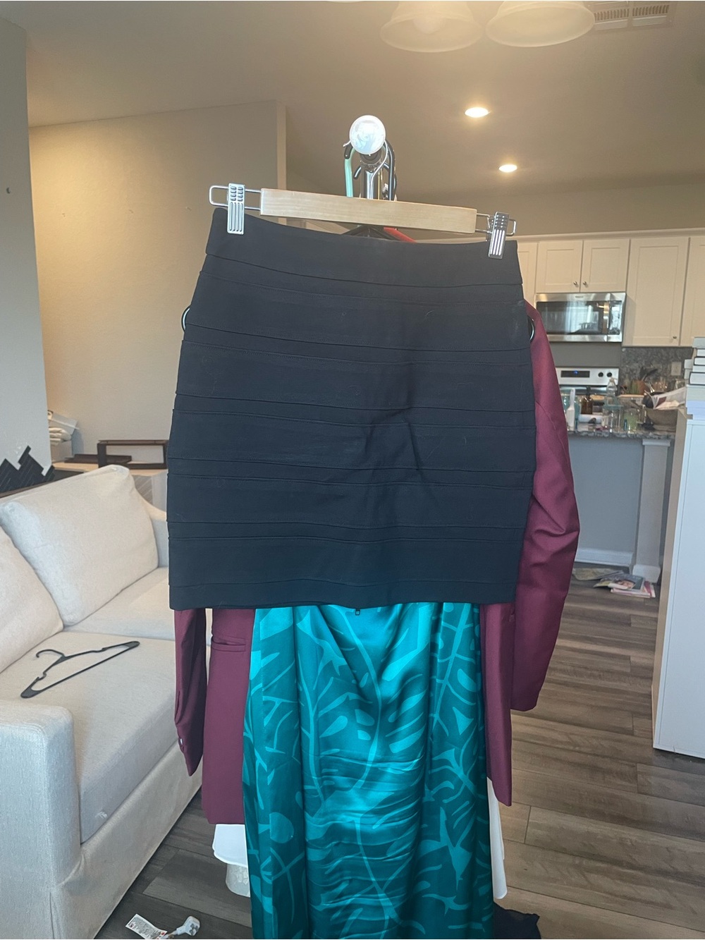 PAIGE Black Bandage Mini Skirt